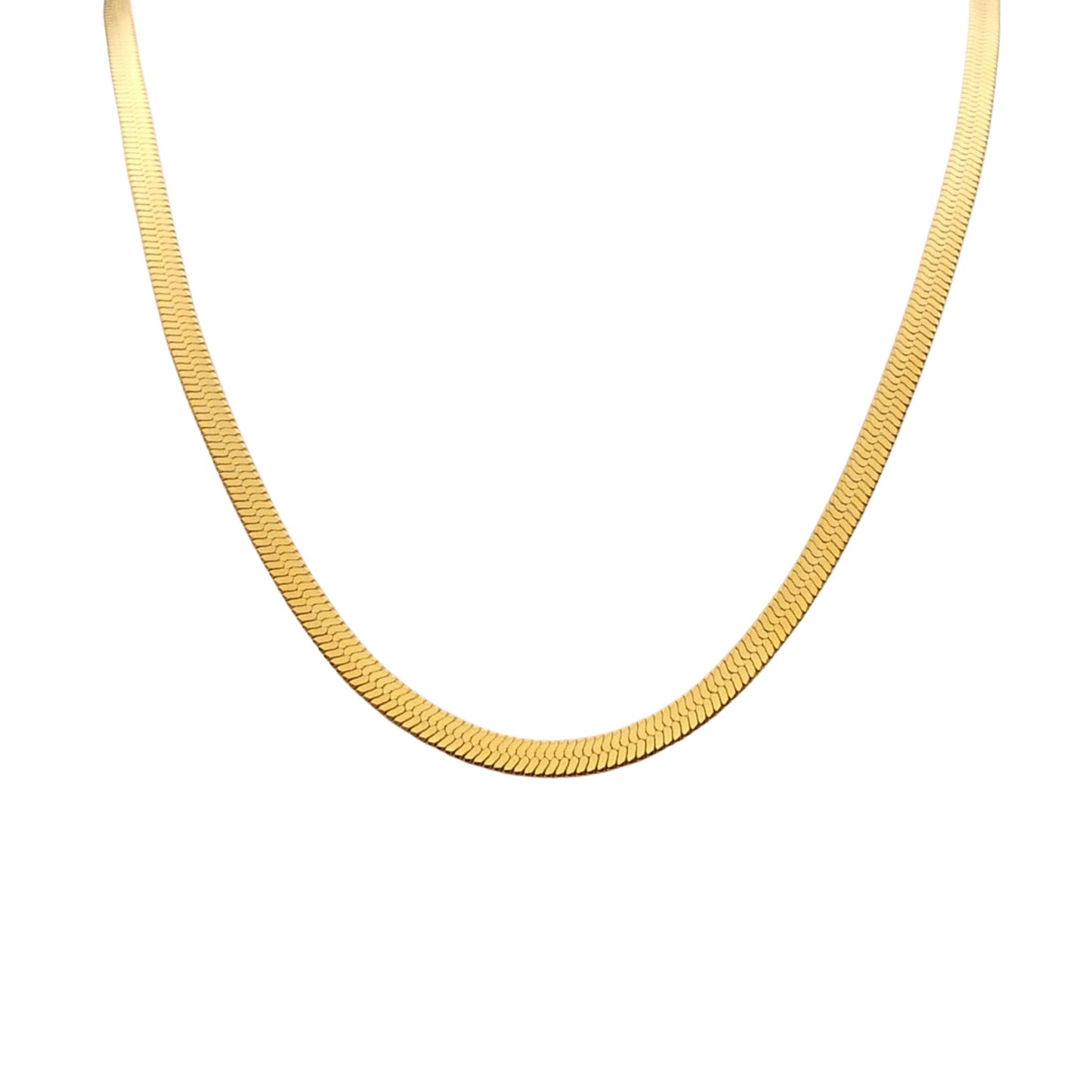 Gold Herringbone Necklace