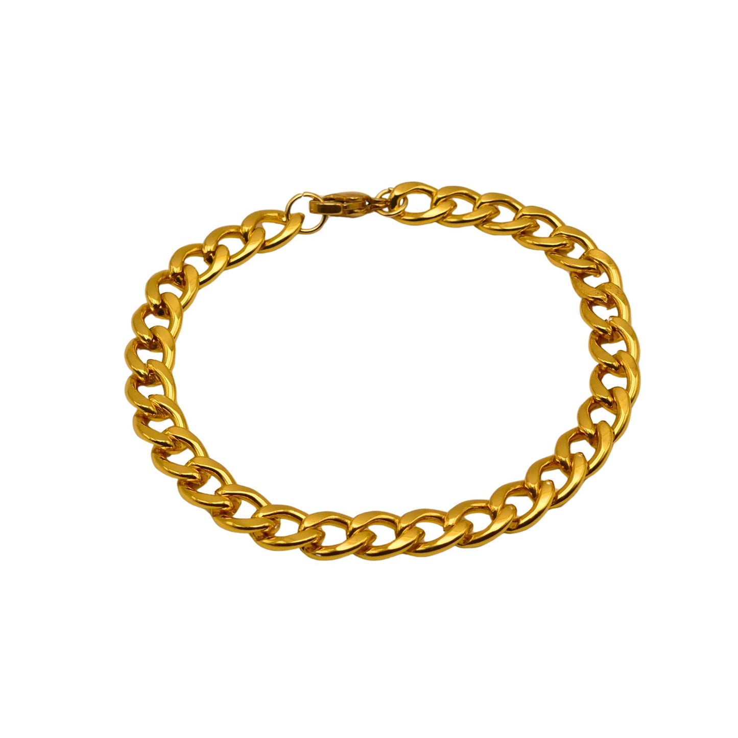 Gold Curb Link Bracelet