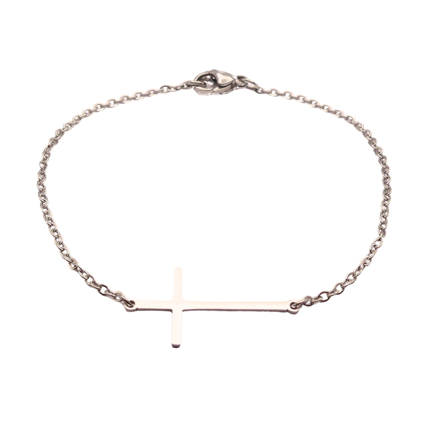 Cross Pendant Bracelet | Stainless Steel Bracelet | Carpe Diem Designs