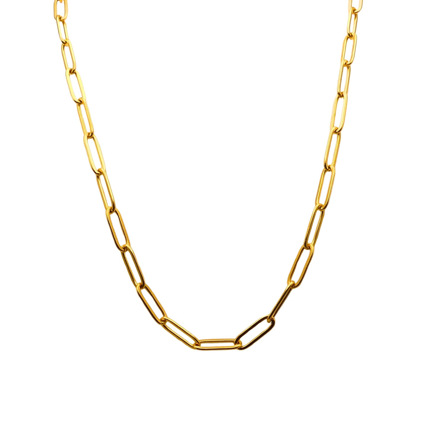 Medium-Link Paperclip Long-Length Necklace