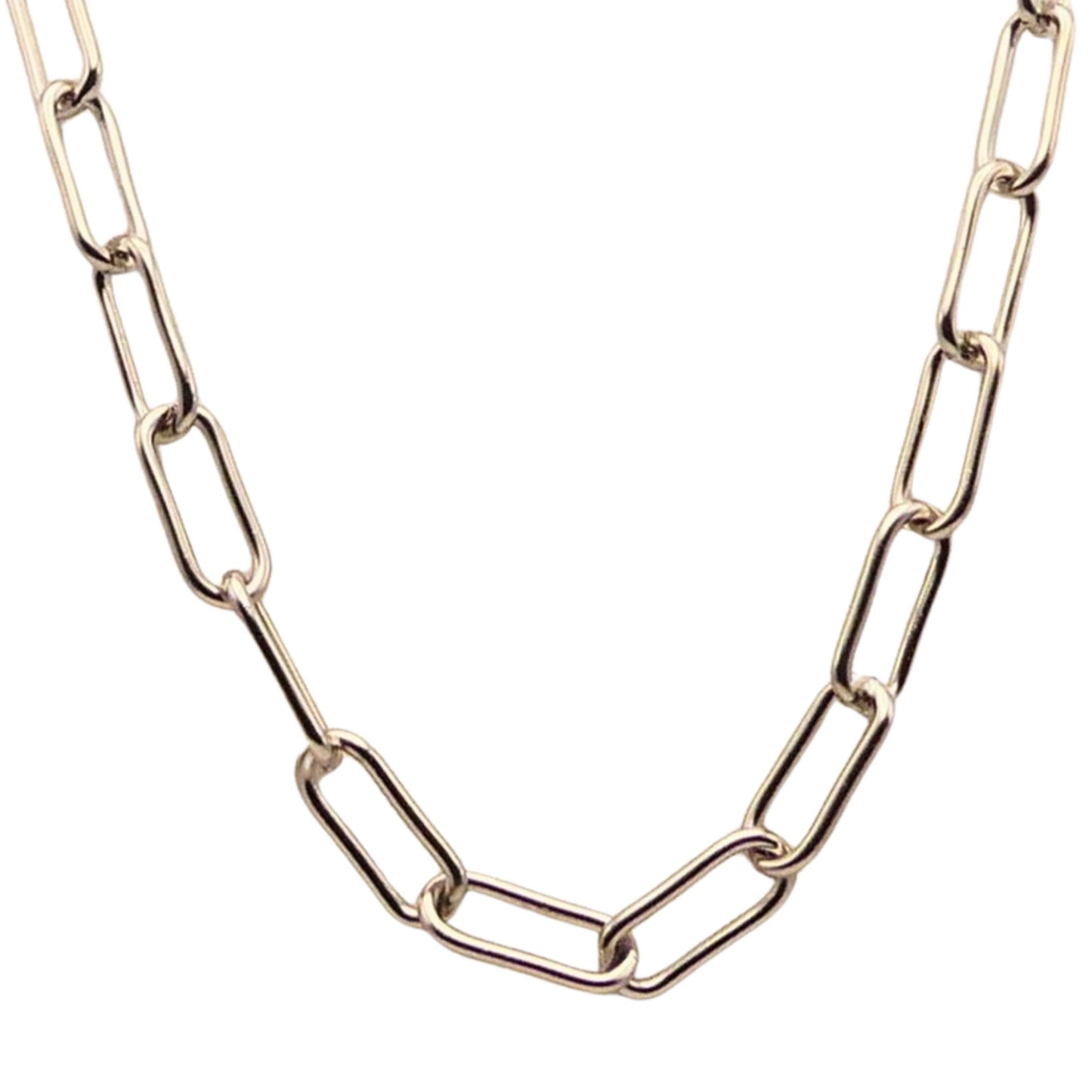 Large-Link Paperclip Chain Necklace