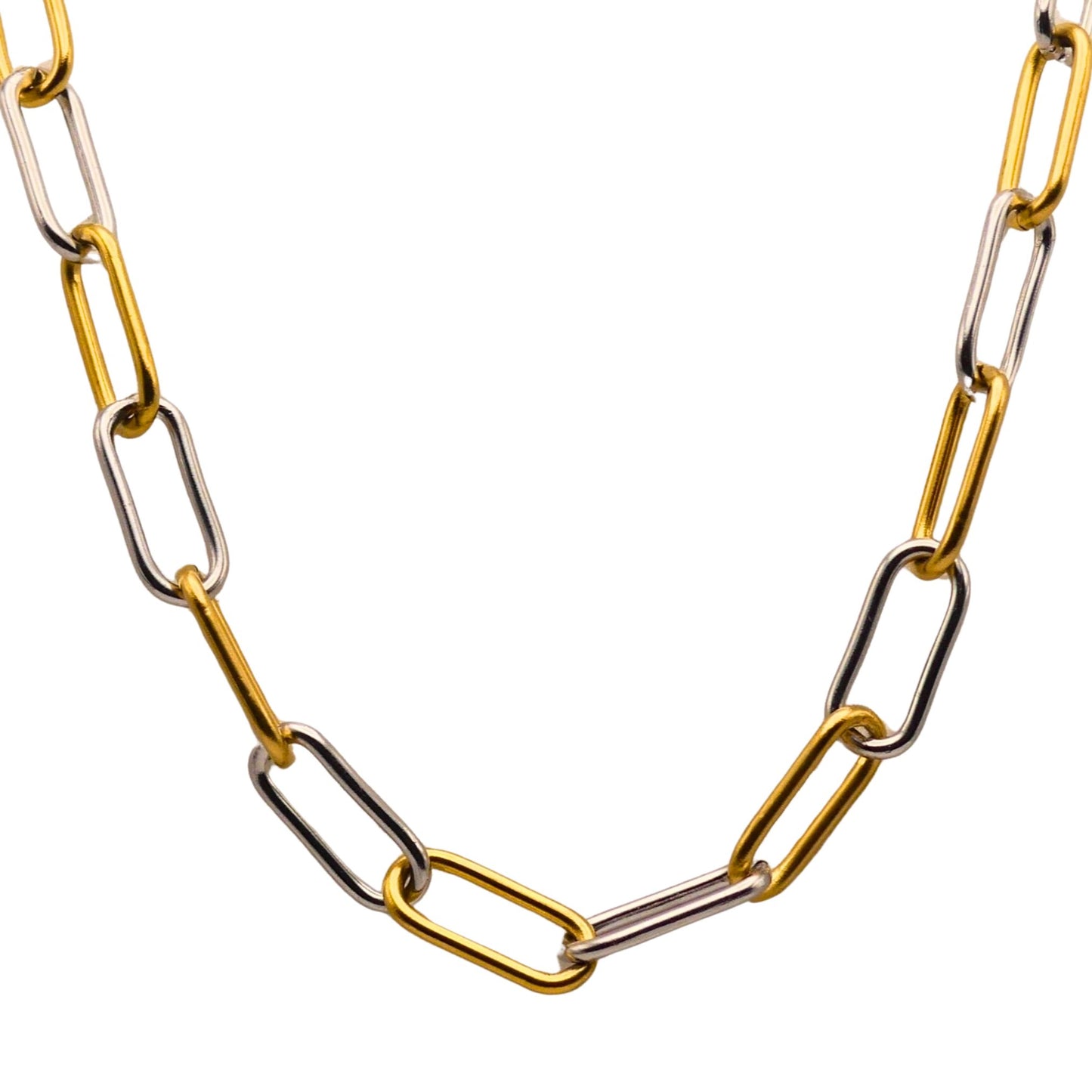 Large-Link Paperclip Chain Necklace