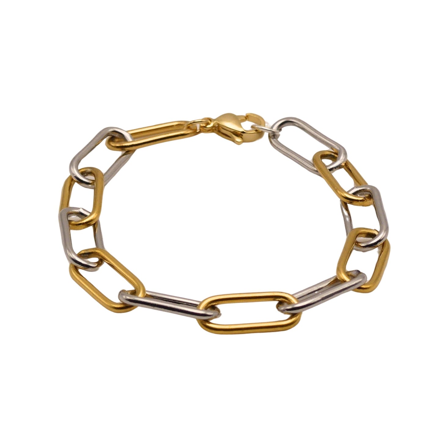 Large-Link Paperclip Chain Bracelet