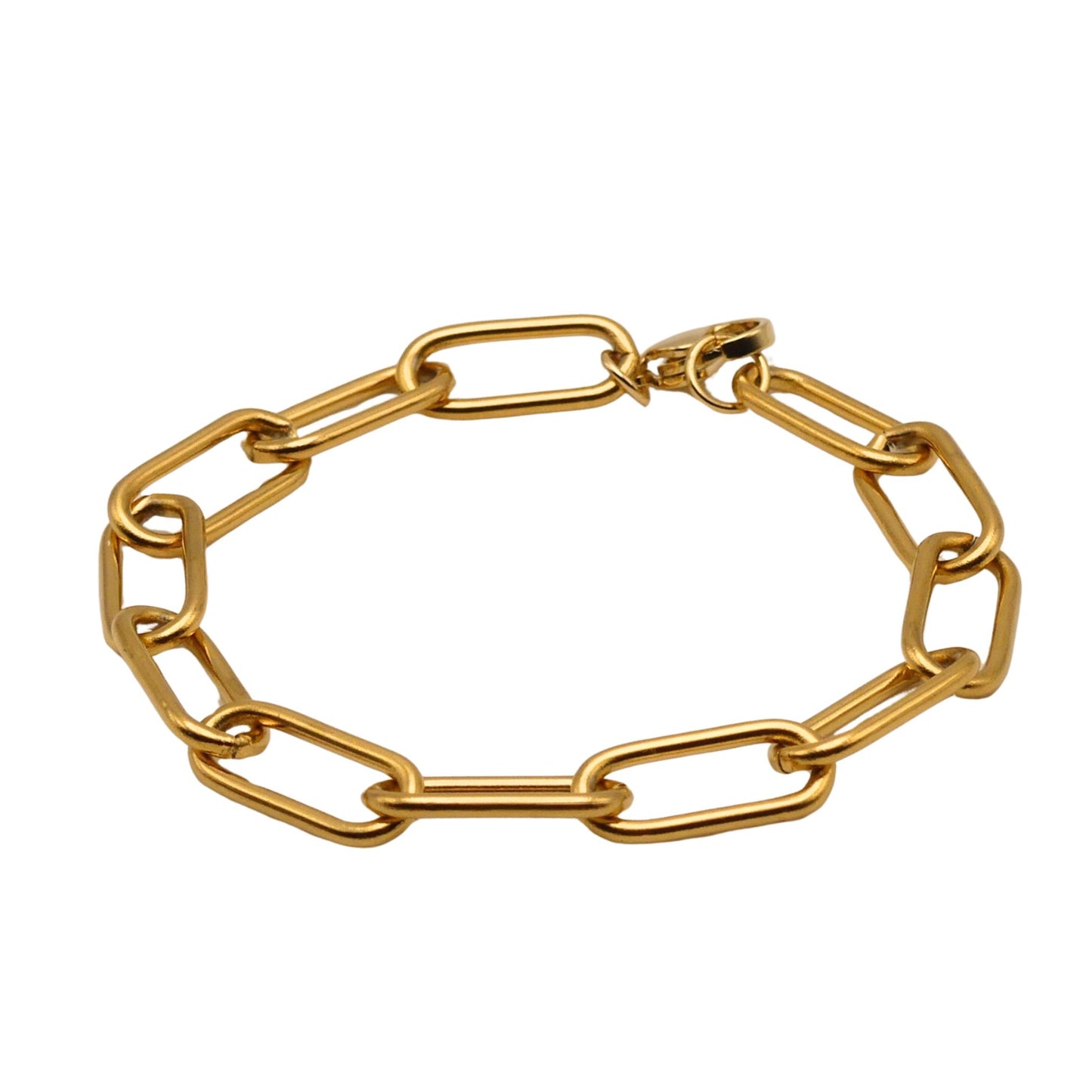 Large-Link Paperclip Chain Bracelet
