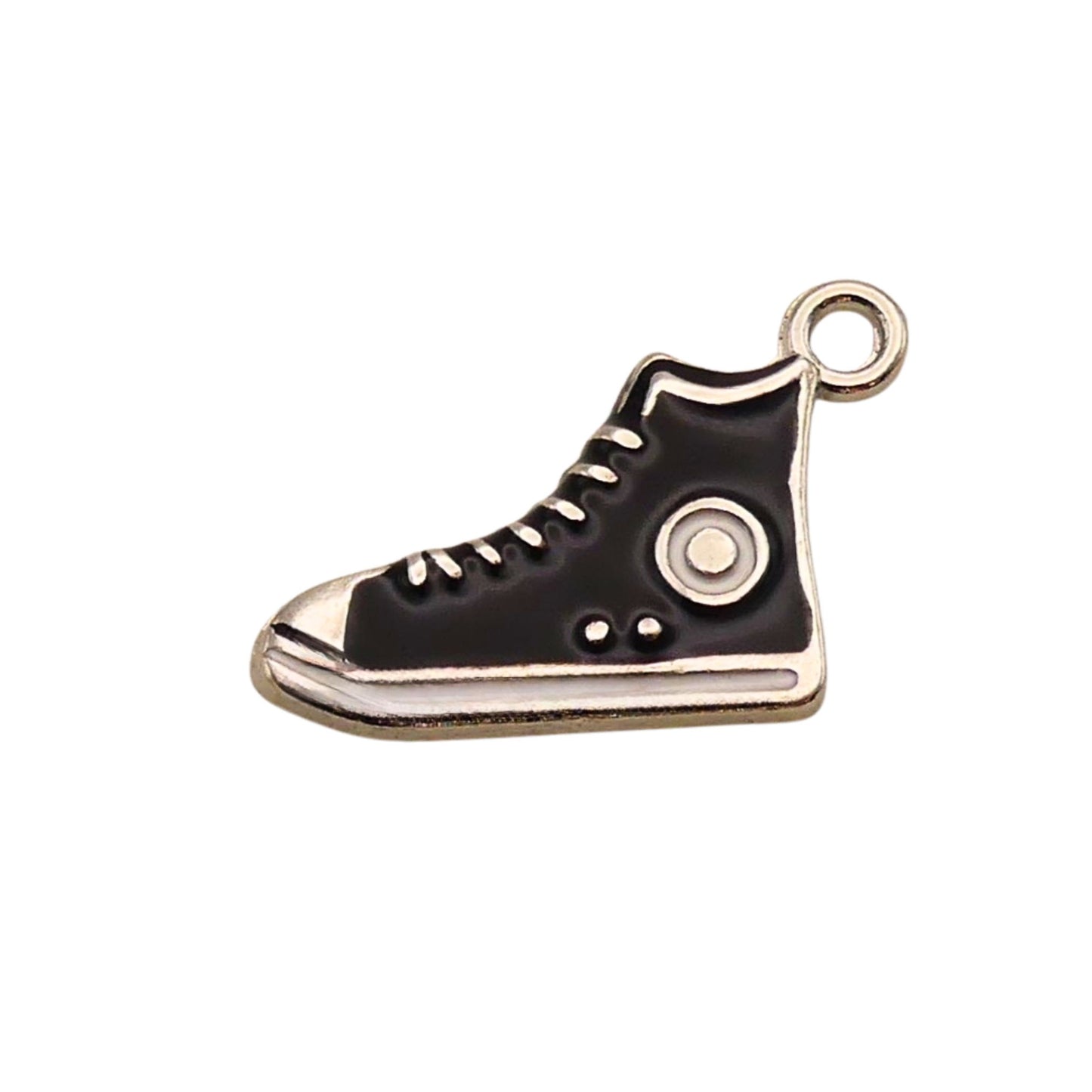 Black High Top Running Shoe Charm For Women For Personalized Charm Bracelet and Necklace