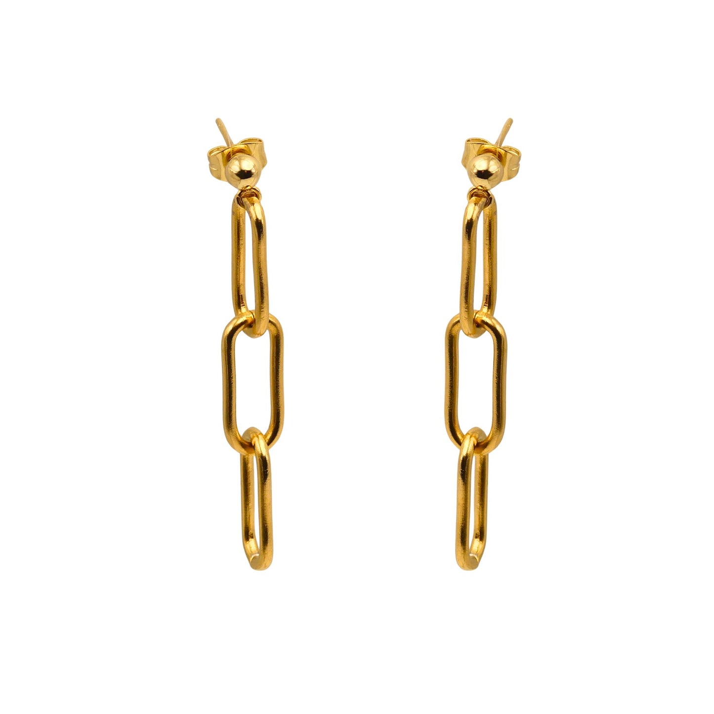 Gold_Triple_Link_Earrings_For_Women