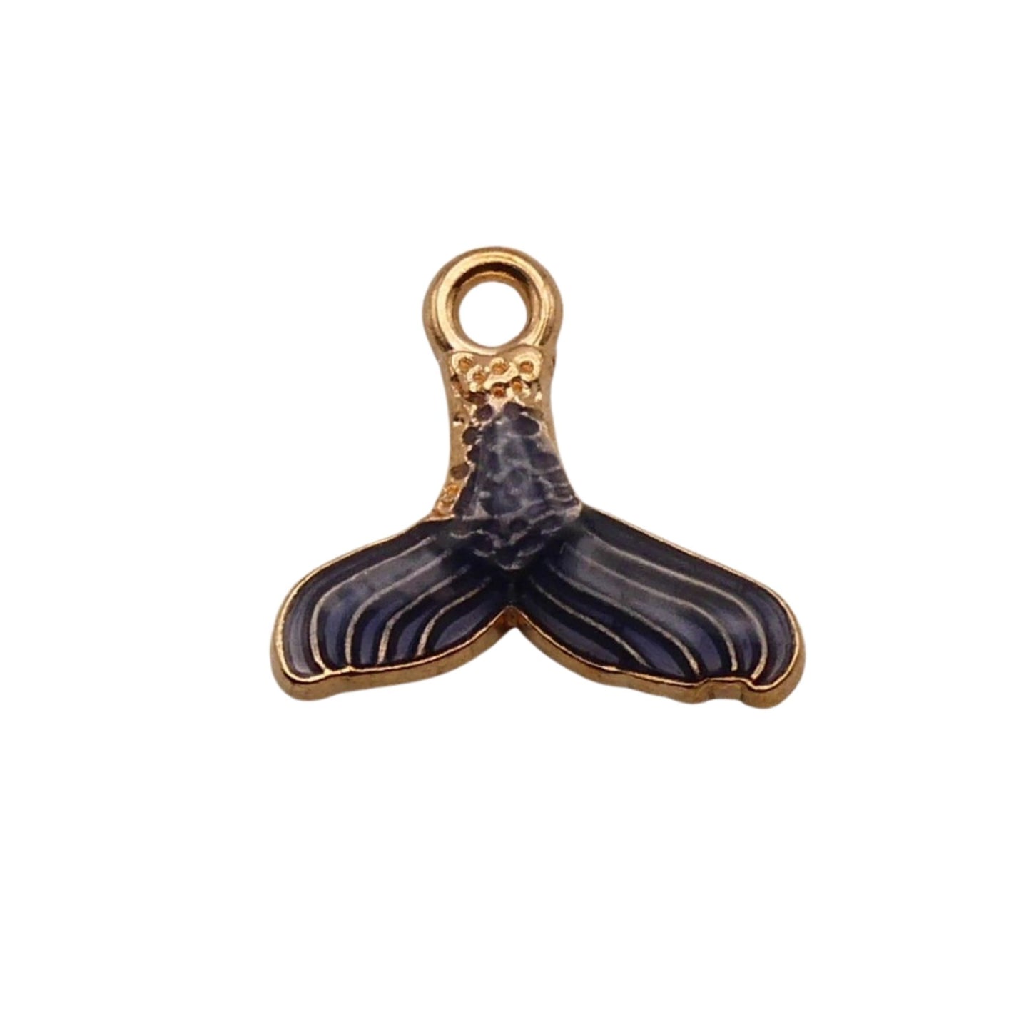 Gold and Black Fish Fin Charm For Women For Personalized Charm Bracelet and Necklace Online Jewelry Store Carpe Diem Designs