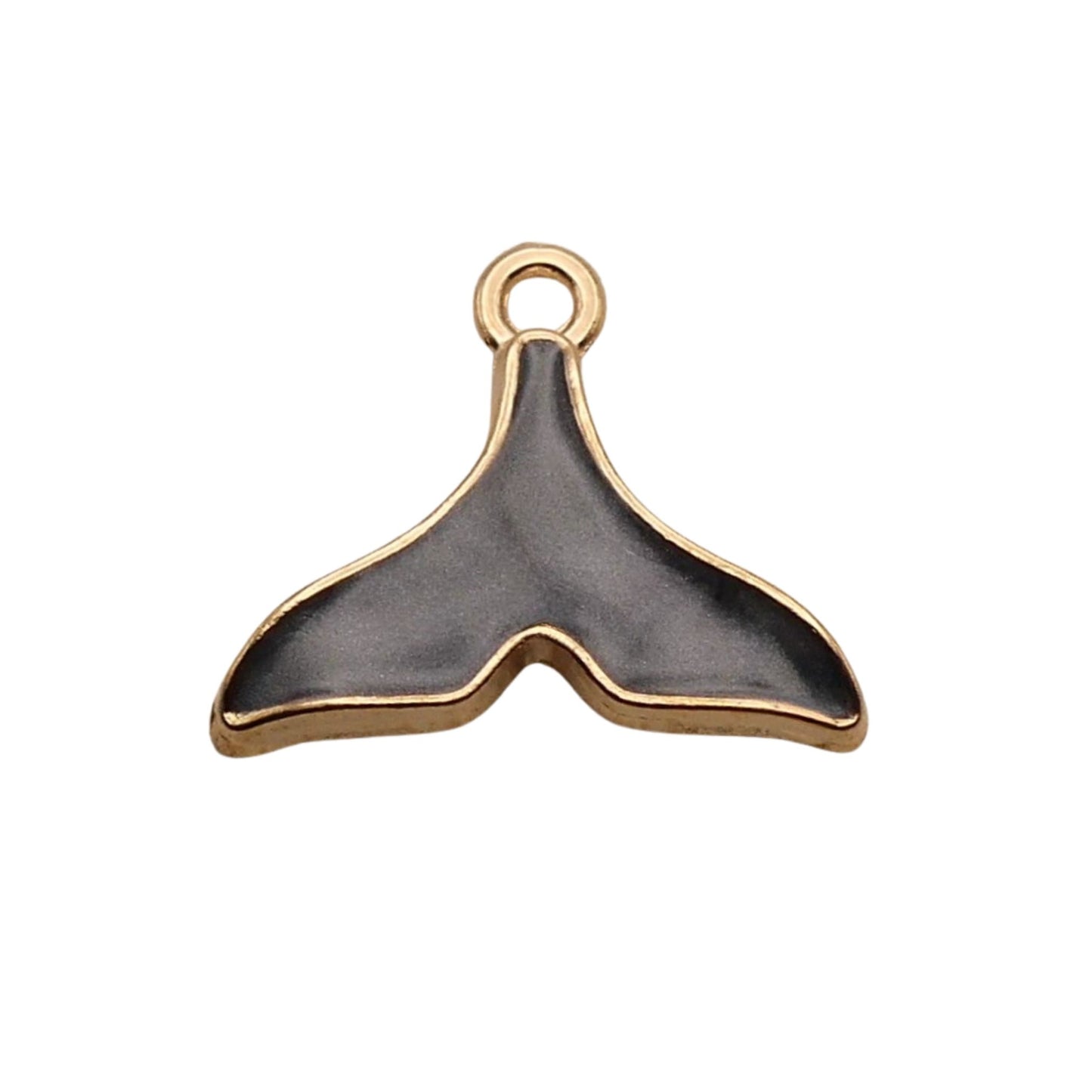 Gold and Grey Fish Fin Charm For Women For Personalized Charm Bracelet and Necklace