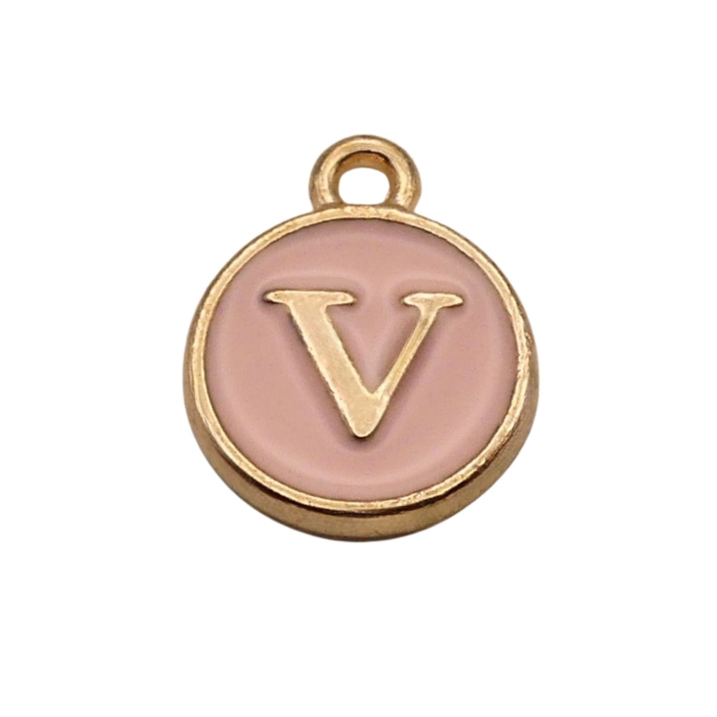 Gold with Pink Letter Z Charm For Personalized Charm Bracelet