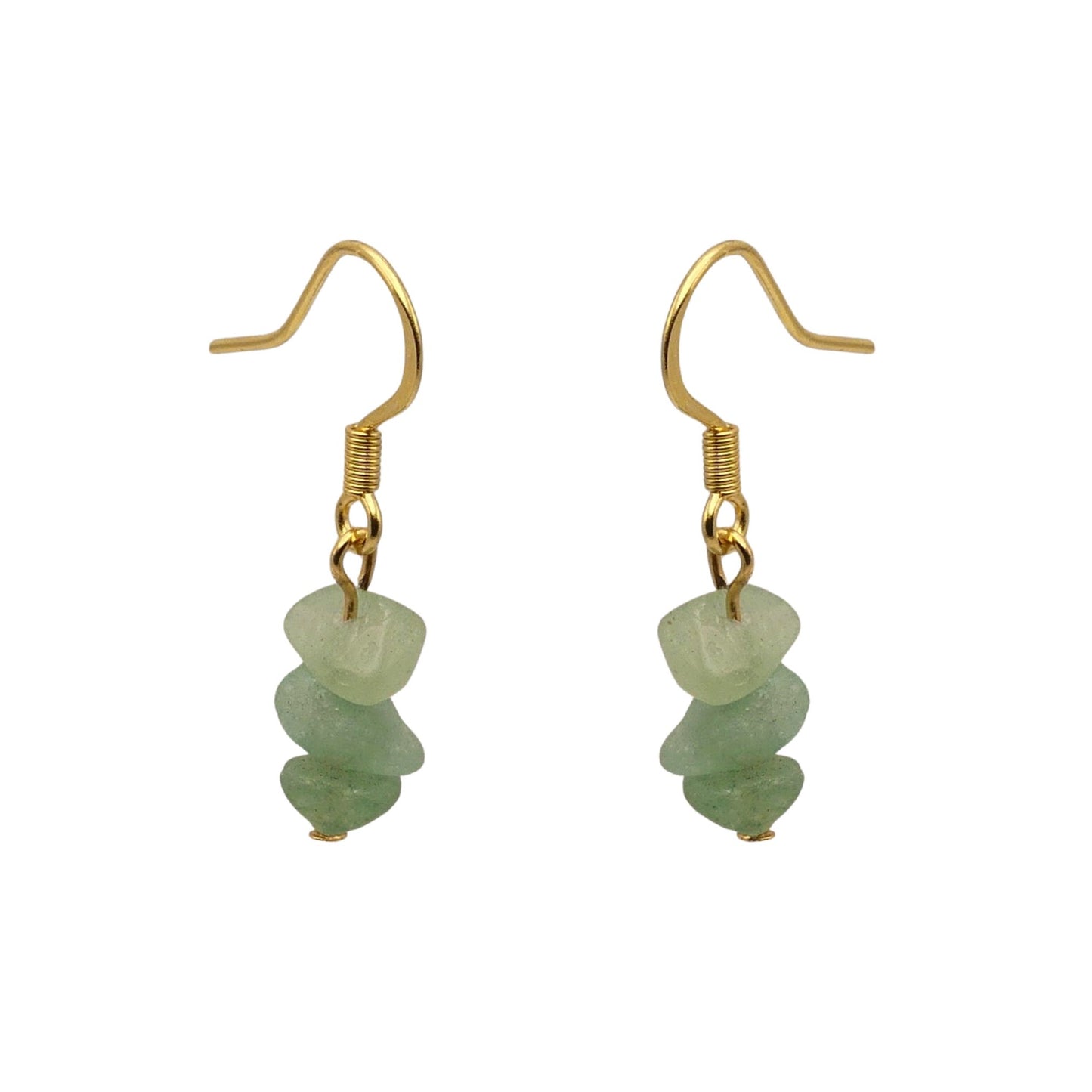Green Aventurine Semi-Precious Stone Drop Earrings