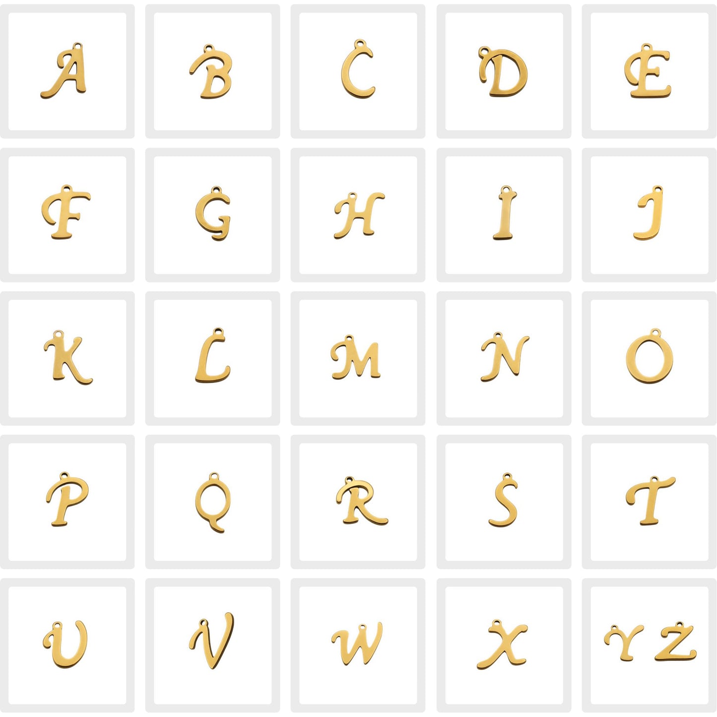 Gold Letter Charms