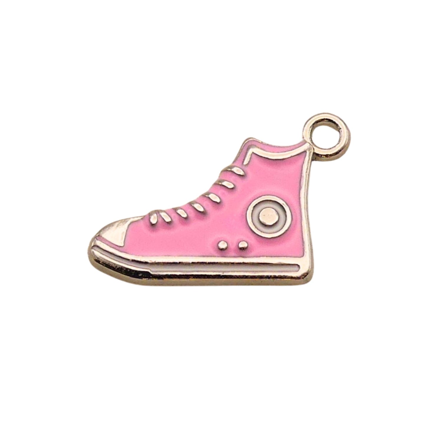 Pink High Top Running Shoe Charm For Women For Personalized Charm Bracelet and Necklace Online Jewelry Store Carpe Diem Designs