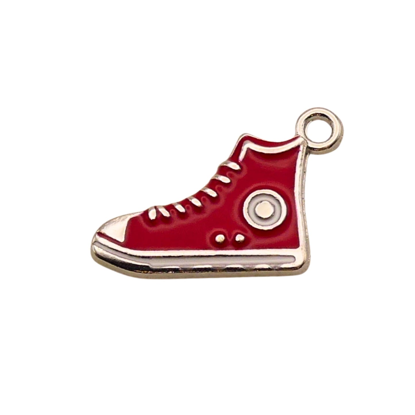 Red High Top Running Shoe Charm For Women For Personalized Charm Bracelet and Necklace