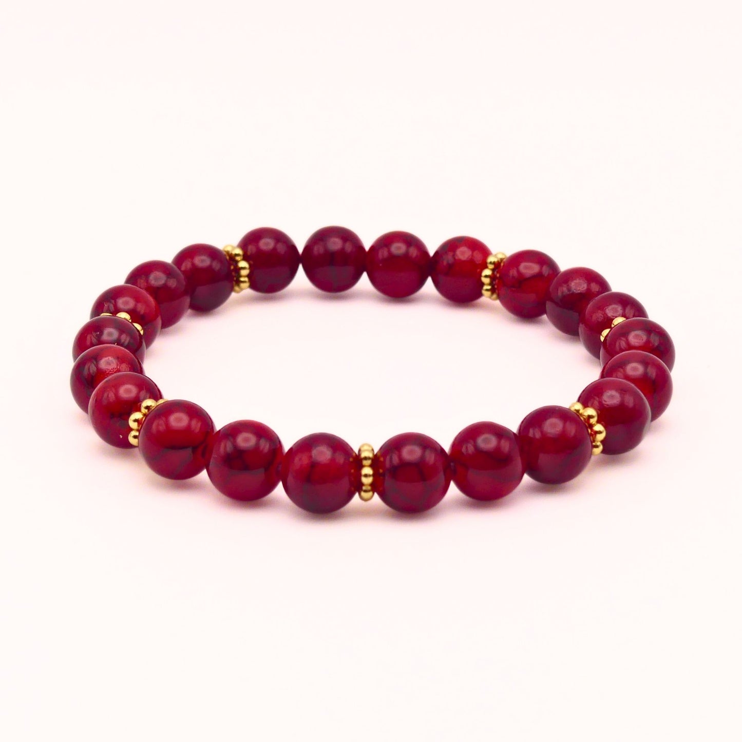 Red Quartz Beaded Bracelet