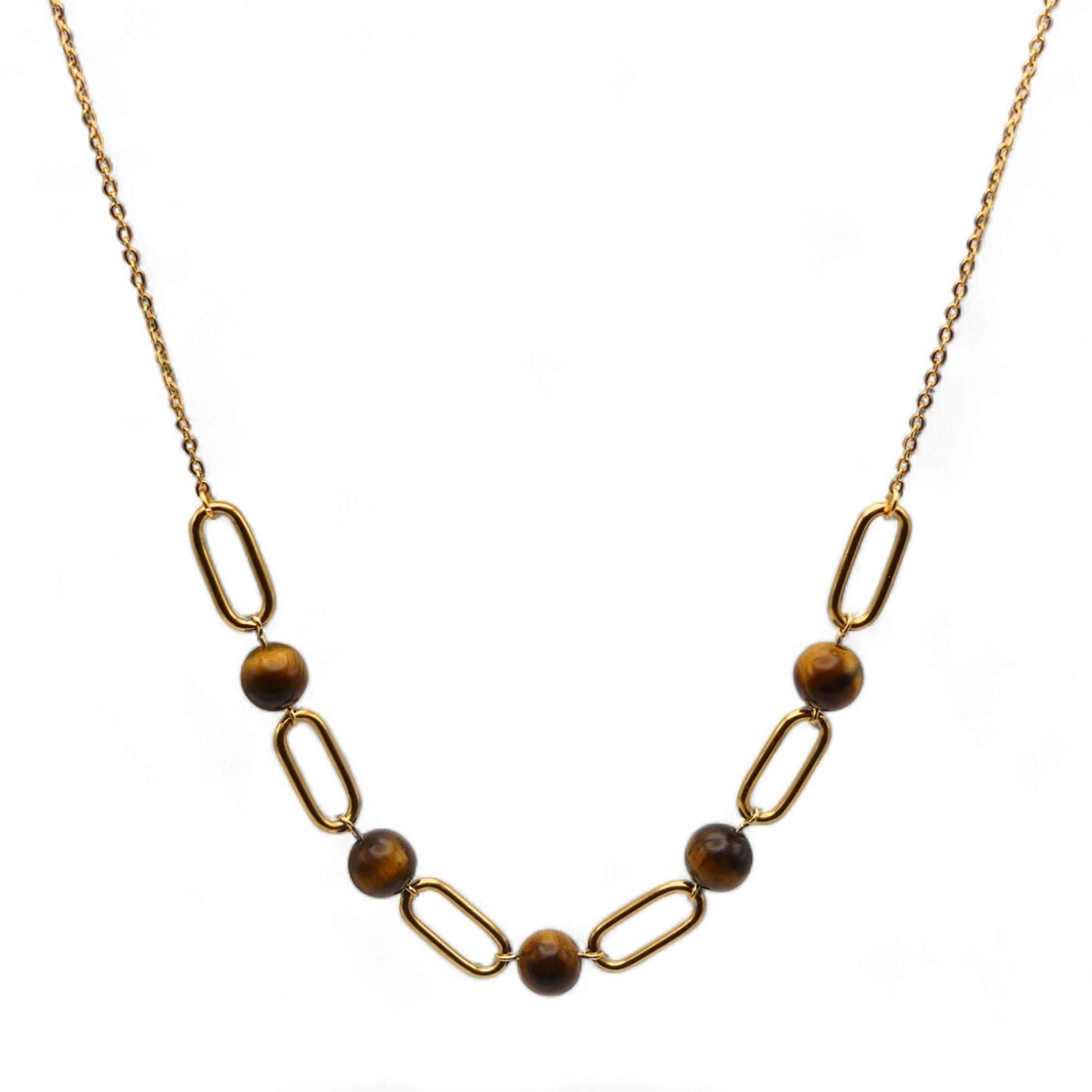 Tiger Eye Link Necklace