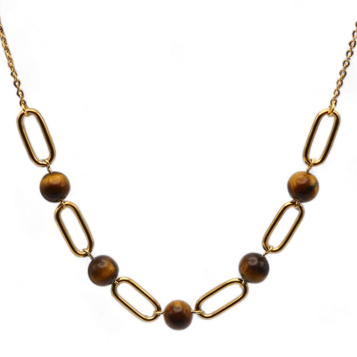 Tiger Eye Link Necklace