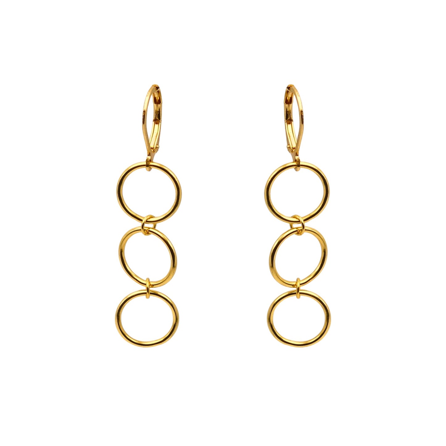Triple Loop Dangle Earrings For Women