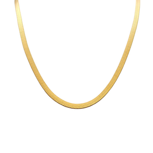 Gold Herringbone Necklace