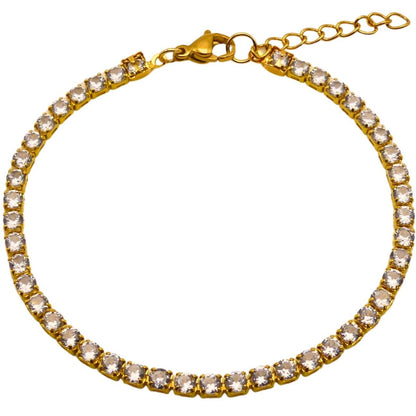 Gold Crystal Tennis Bracelet