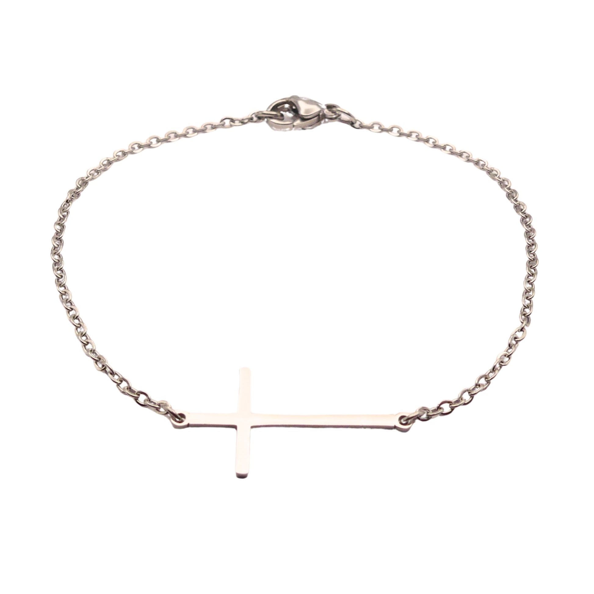 Cross Pendant Bracelet | Stainless Steel Bracelet | Carpe Diem Designs