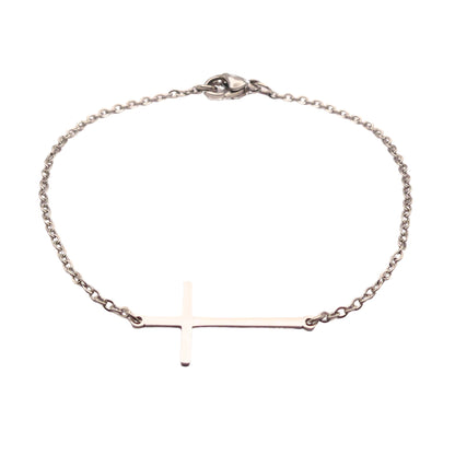 Cross Pendant Bracelet | Stainless Steel Bracelet | Carpe Diem Designs