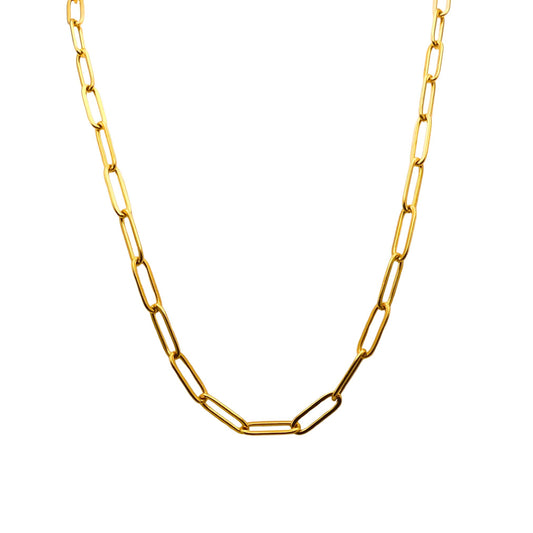 Medium-Link Paperclip Long-Length Necklace