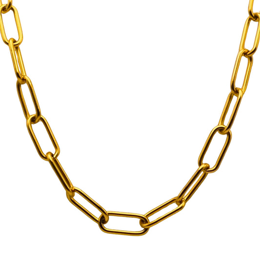 Large-Link Paperclip Chain Necklace