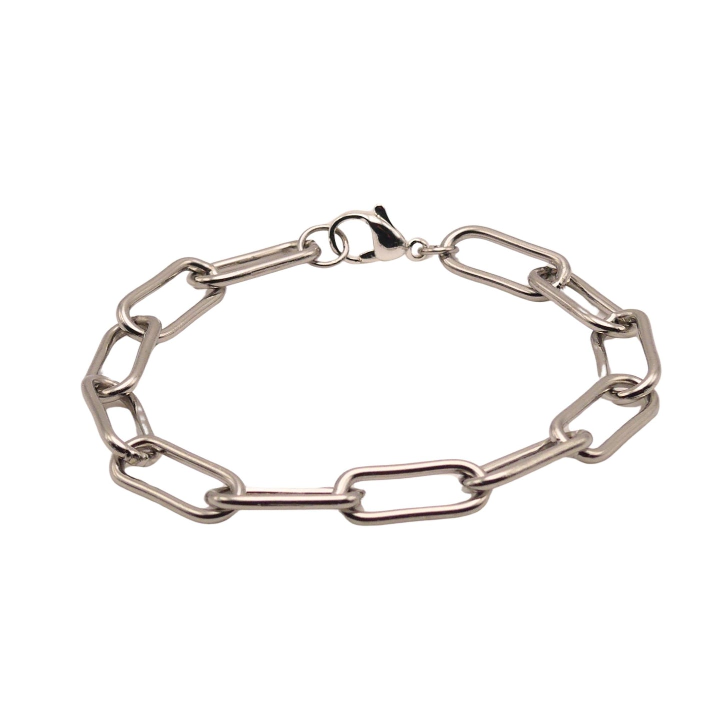 Large-Link Paperclip Chain Bracelet