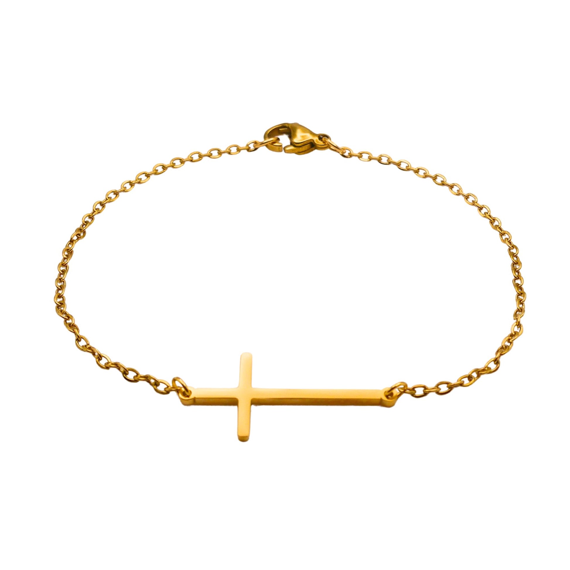 Cross Pendant Bracelet | Stainless Steel Bracelet | Carpe Diem Designs