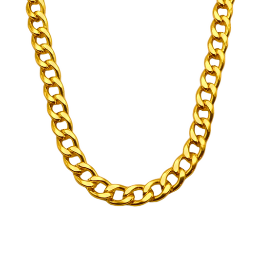 Gold Curb Link Necklace