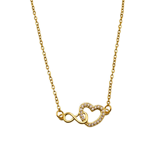 Gold Infinity & Heart Necklace