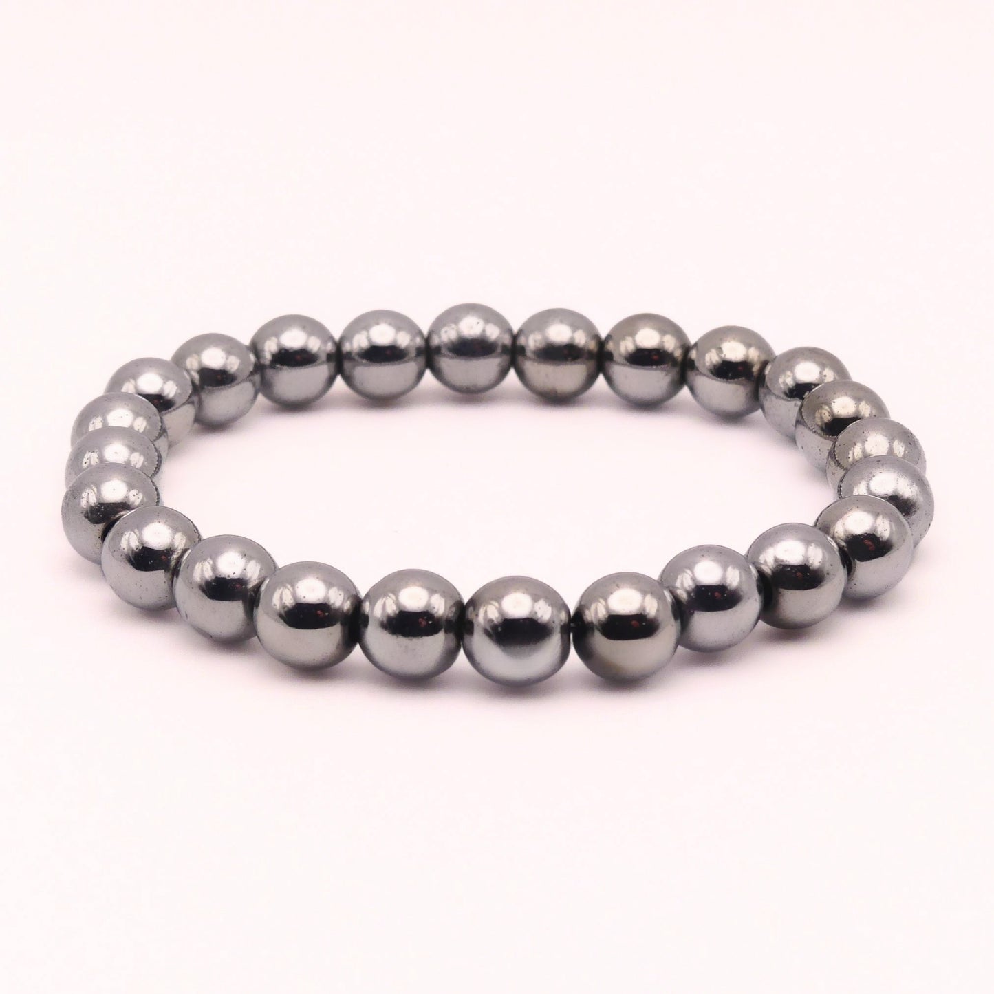 Silver Hematite Beaded Bracelet