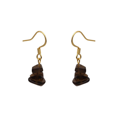 Black Jasper Semi-Precious Stone Drop Earrings