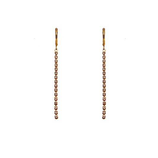 Crystal Linear Drop Earrings | Drop Earrings | Carpe Diem Designs