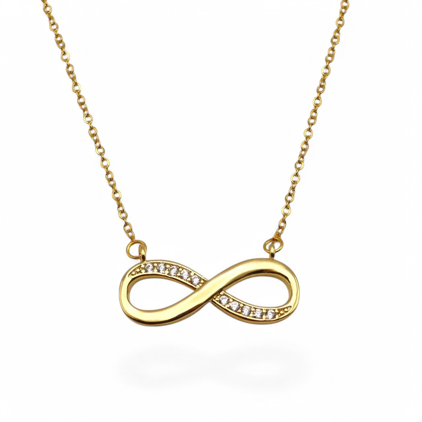 Sparkling Crystal Infinity Pendant Necklace – Symbol of Endless Love & Strength