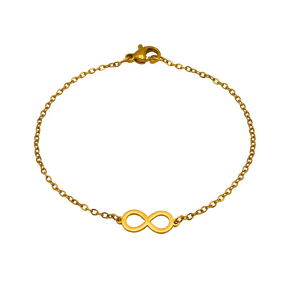 Dainty Gold Infinity Cable Chain Bracelet For Women