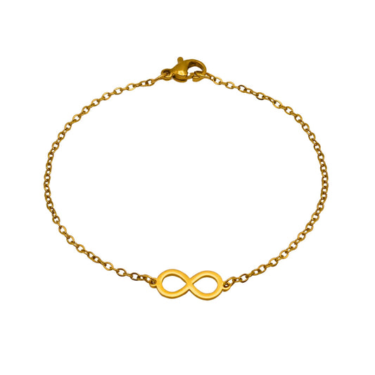 Dainty Gold Infinity Cable Chain Bracelet For Women