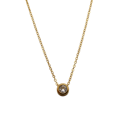 Floating Crystal Birthstone Necklace April Diamond