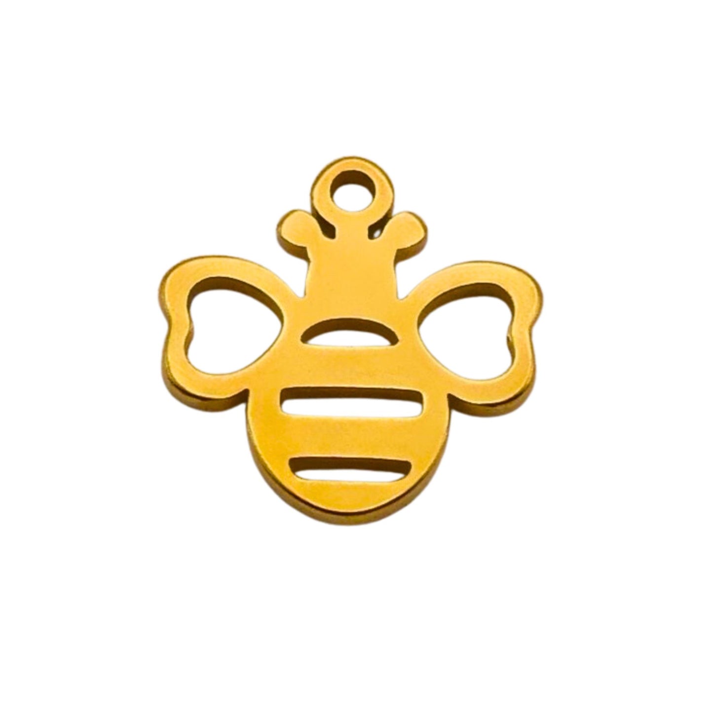 Gold Bee Charm For Personalized Charm Bracelet
