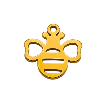 Gold Bee Charm For Personalized Charm Bracelet