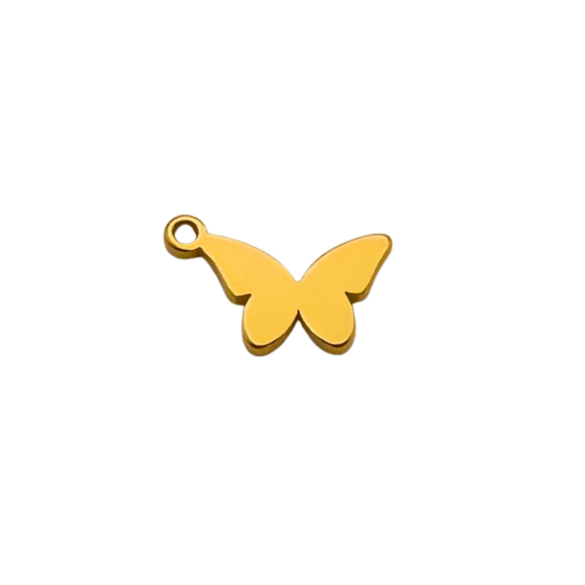 Gold Butterfly Charm For Personalized Charm Bracelet 