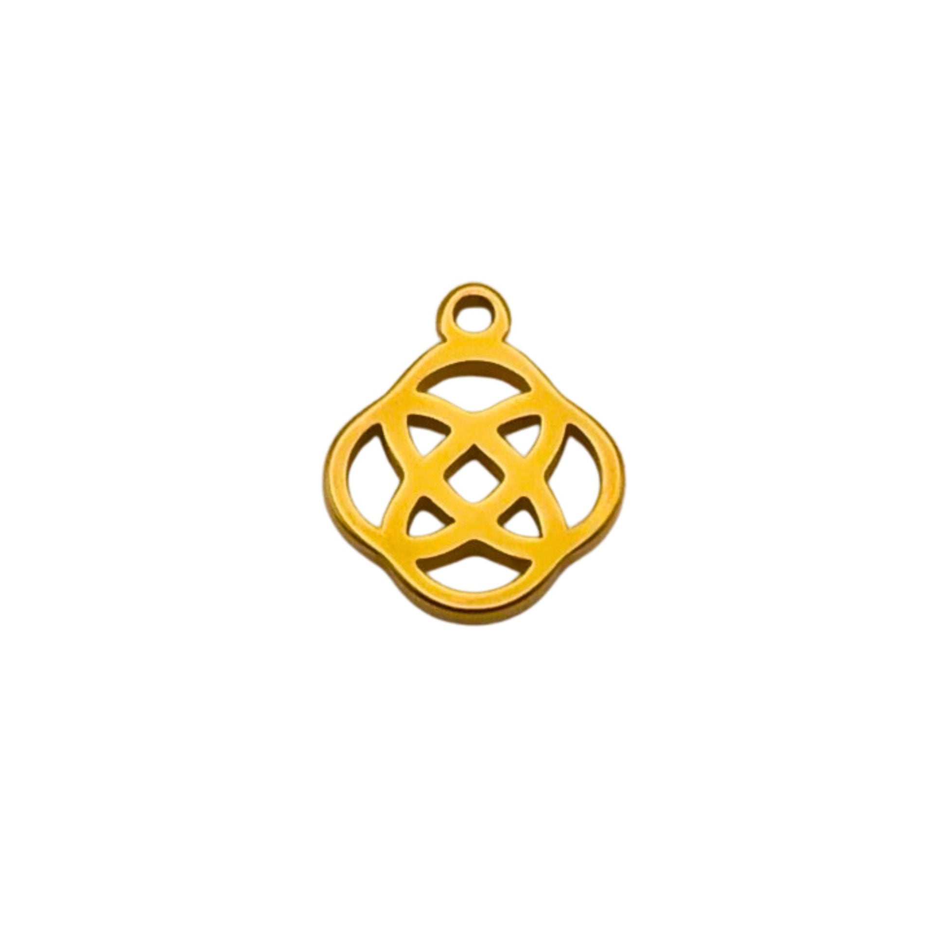 Gold Celtic Knot Charm For Personalized Charm Bracelet