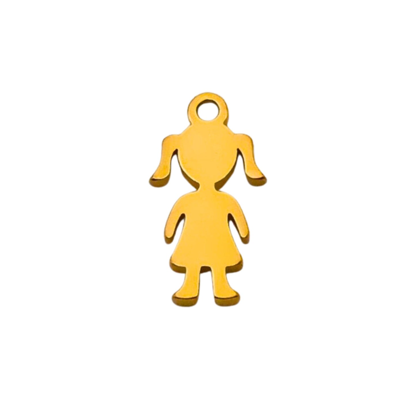 Gold girl Charm For Personalized Charm Bracelet 