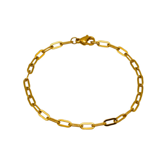 Gold Paperclip Small Link Chain for Women