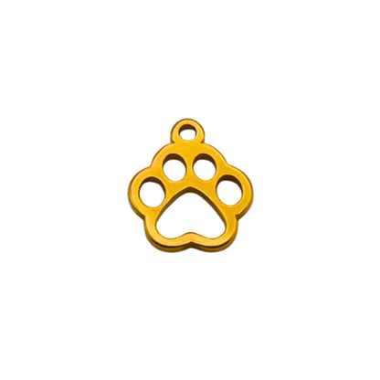 Gold Paw Charm For Personalized Charm Bracelet