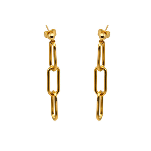 Gold_Triple_Link_Earrings_For_Women