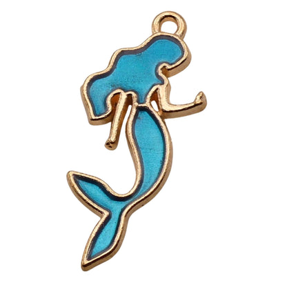 Gold_with_Blue_Mermaid_Charm_For_Women_For_Personalized_Charm_Bracelet_and_Necklace