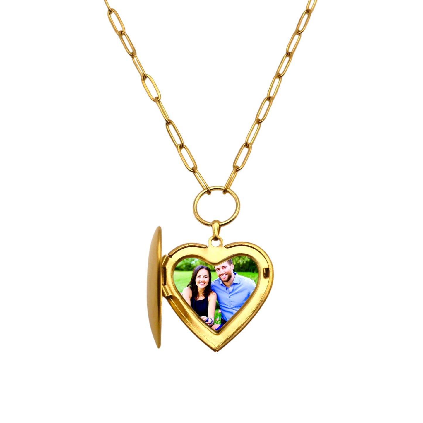 Gold Heart Locket Necklace - Timeless & Personalized Keepsake