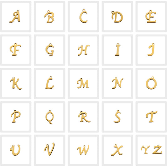 Gold Letter Charms