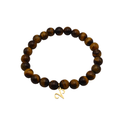 Tiger Eye Zodiac Pendant Bracelet